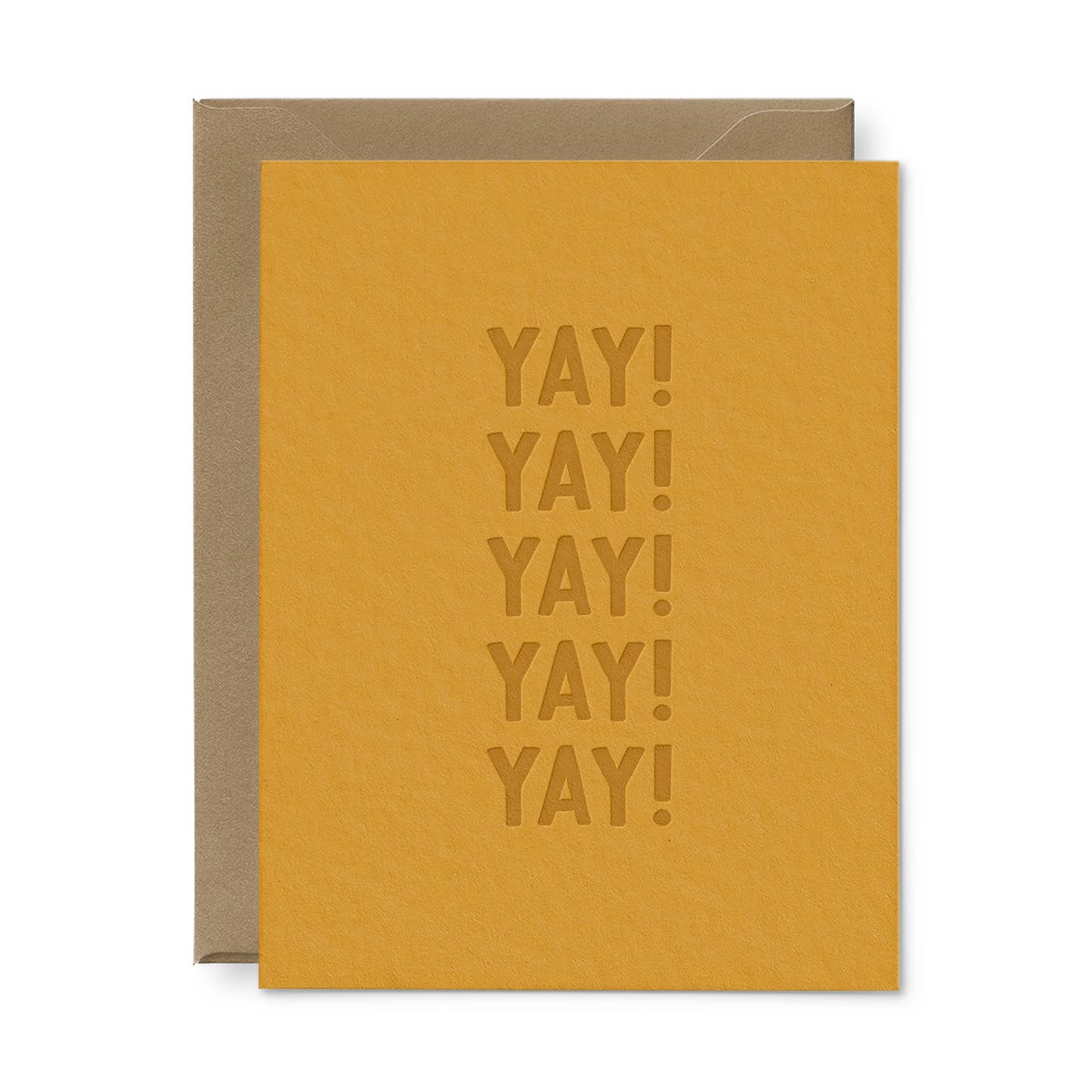 Yay! Yay! Yay! Letterpress Greeting Card