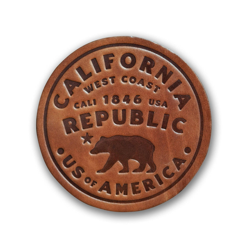 California Republic Leather Coaster - Mae It Be Home