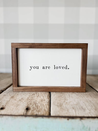 You Are Loved Wood Sign | Valentine's Day Home Decor - Mae It Be Home