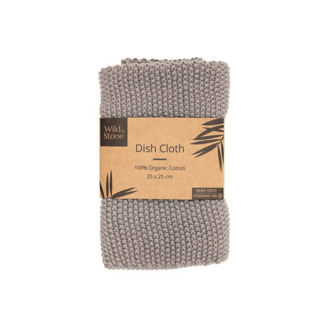 Dish Cloths - 100% Organic Cotton - Dove Grey - Mae It Be Home