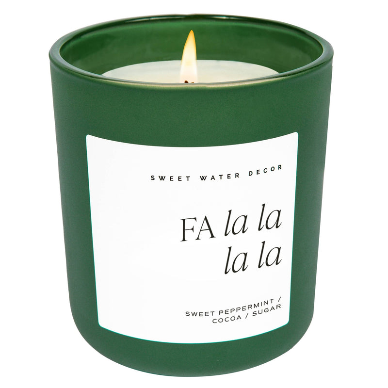 Fa La La La La 15 oz Soy Candle, Matte Jar - Mae It Be Home