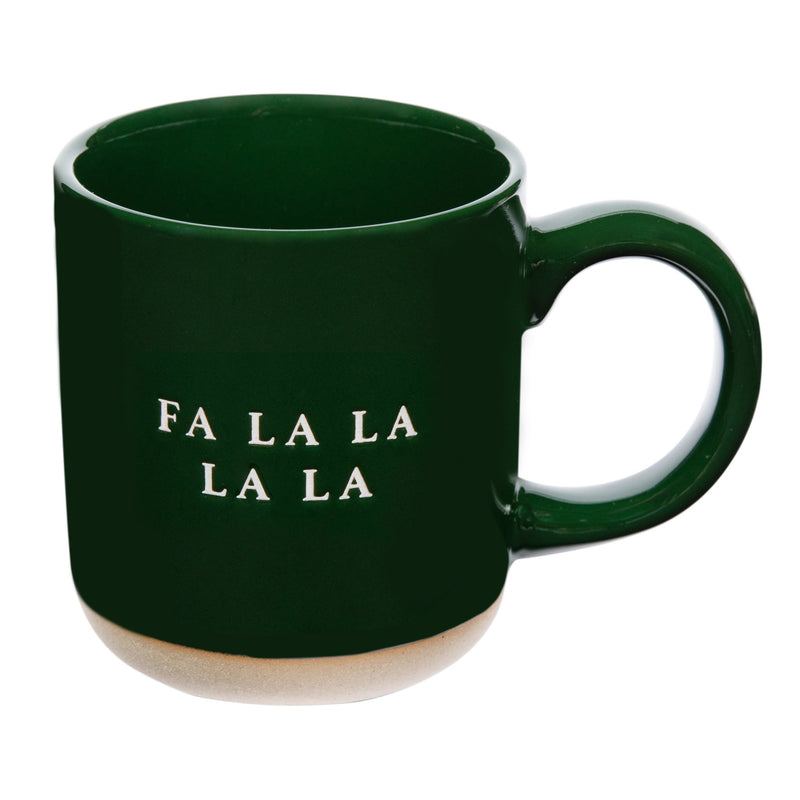 Fa La La Stoneware Coffee Mug - Christmas Decor & Gift - Mae It Be Home