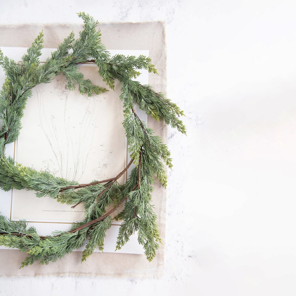 Faux Cedar Garland - Mae It Be Home