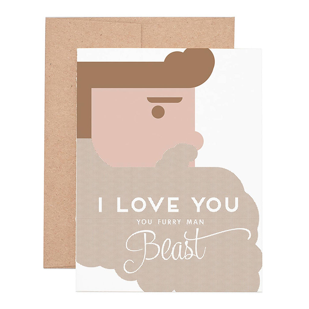 Furry Man Beast Love Greeting Card - Mae It Be Home