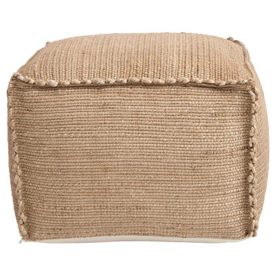 Hand-Woven Jute Pouf - Mae It Be Home