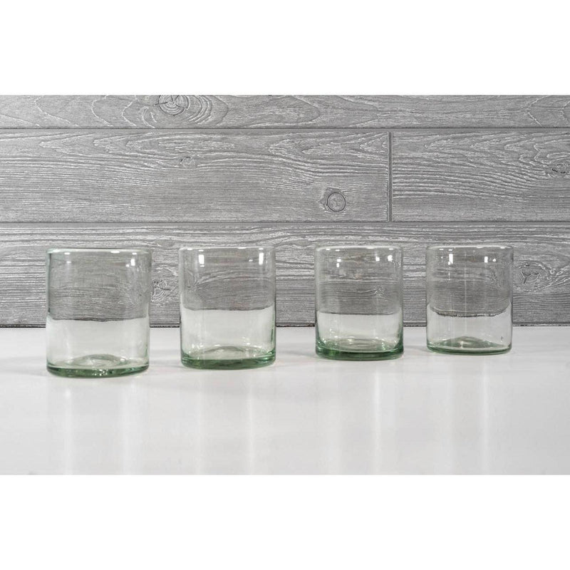 Handblown Mexican Glasses - Clear - Set of 4 - Mae It Be Home