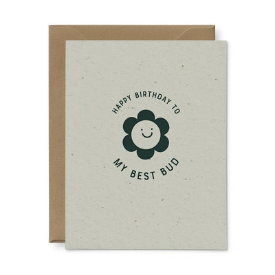 Happy Birthday Best Bud Seeded Plantable Greeting Card - Mae It Be Home
