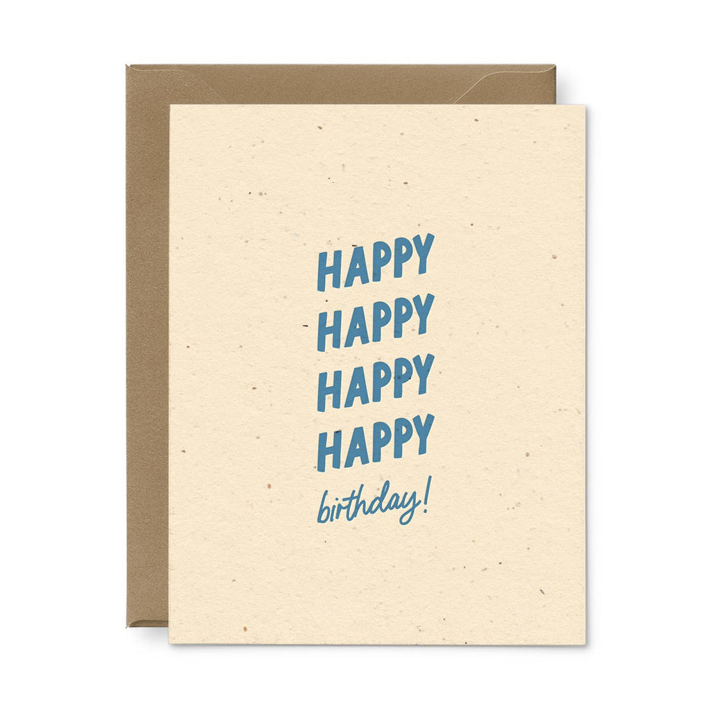 Happy x4 Birthday Seeded Plantable Greeting Card - Mae It Be Home