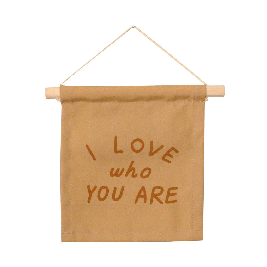I love who you are Hang Sign - Peach - Mae It Be Home