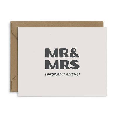 Mr & Mrs Wedding Greeting Card - Mae It Be Home