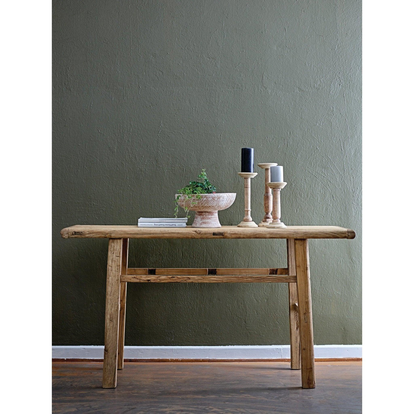 Reclaimed Elm Wood Console Table - Mae It Be Home