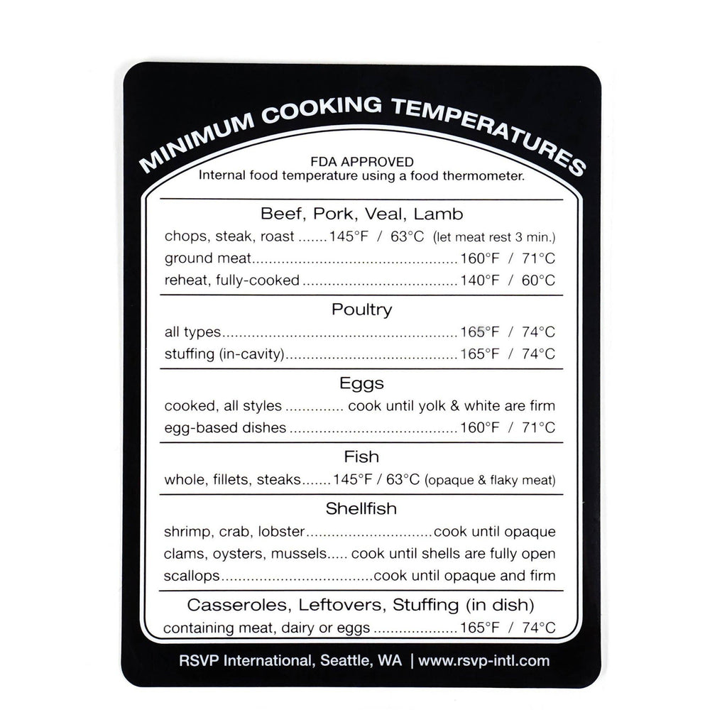Removable Cooking Temperature Label - Mae It Be Home