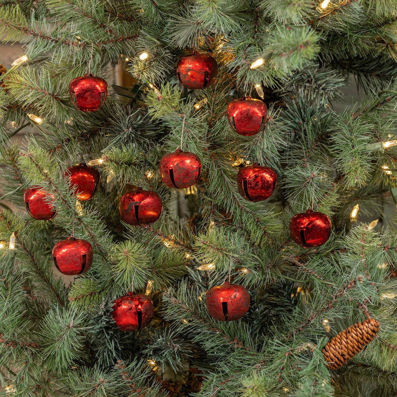 SET/ 12 RED 3" JINGLE BELLS - Mae It Be Home
