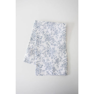 Signature Pattern Tea Towel In Light Blue English Rose - Mae It Be Home