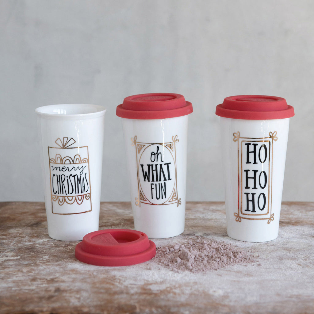 Stoneware Travel Christmas Mug - Mae It Be Home
