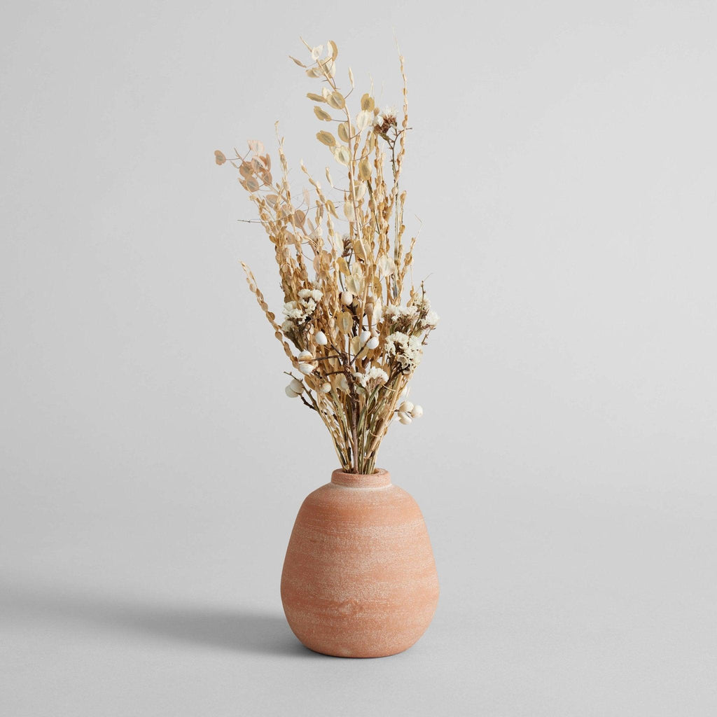 Terra Cotta Bud Vase, Whitewash - Mae It Be Home