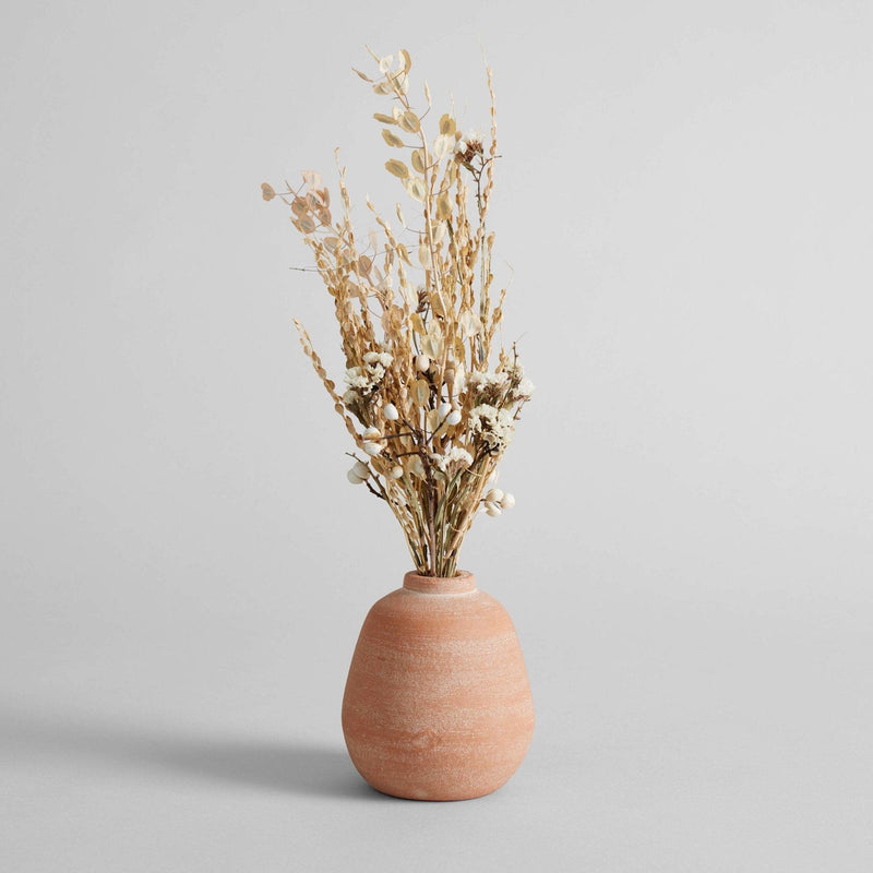 Terra Cotta Bud Vase, Whitewash - Mae It Be Home