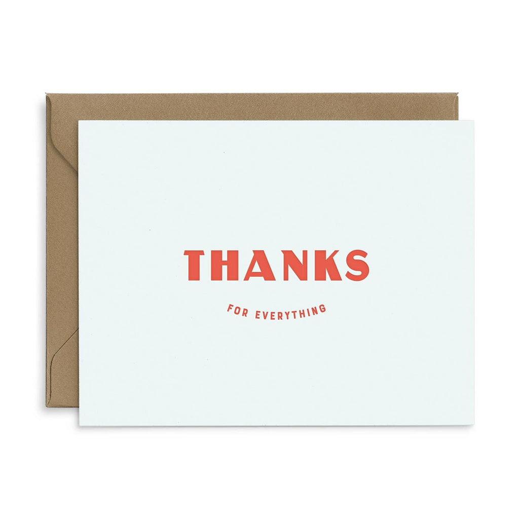 Thanks For Everything Thank You Greeting Card: Box of 6 - Mae It Be Home