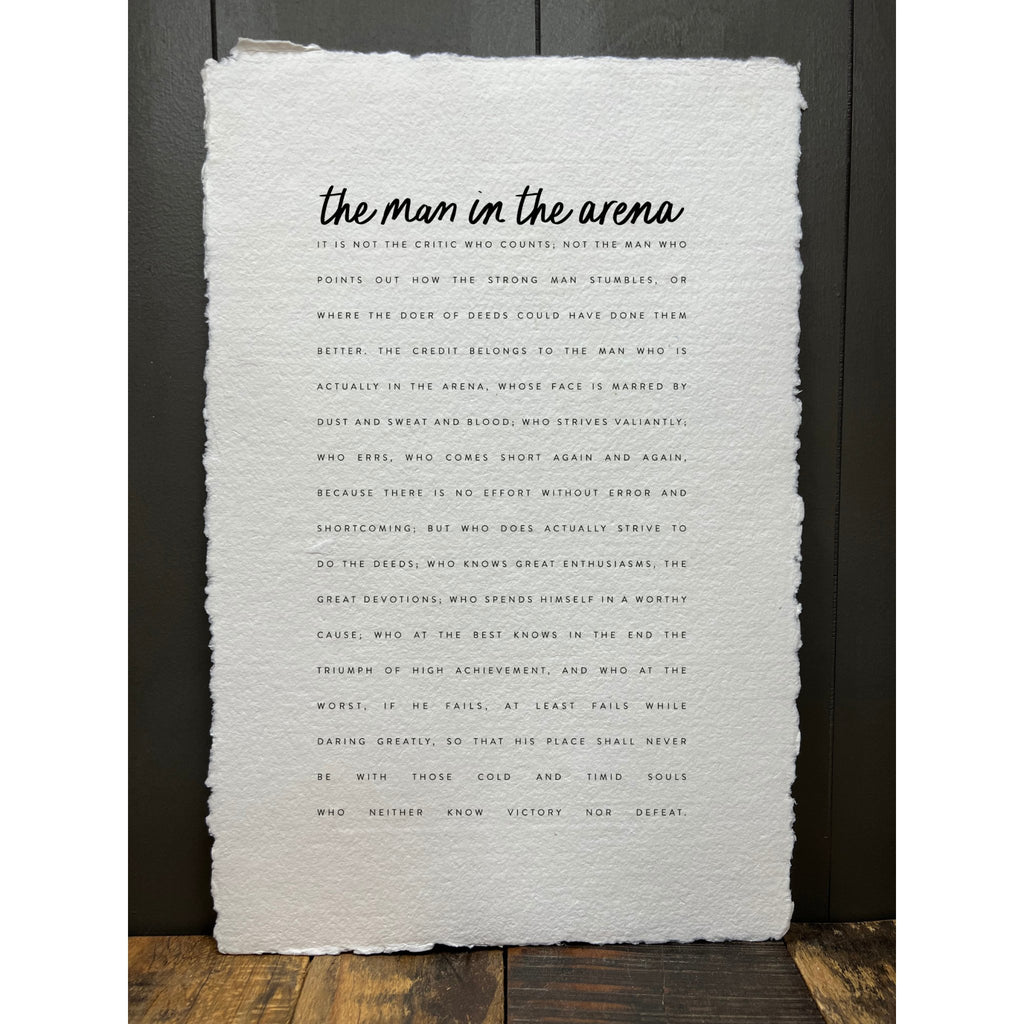 The Man in the Arena | Paper Print - Mae It Be Home