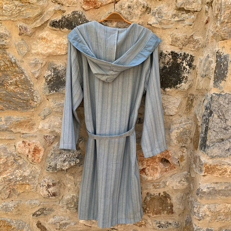 Turkish Hooded Robe: Blue / S/M - Mae It Be Home