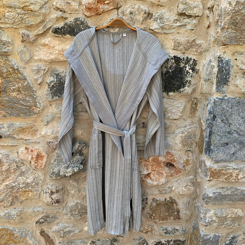 Turkish Hooded Robe: Blue / S/M - Mae It Be Home