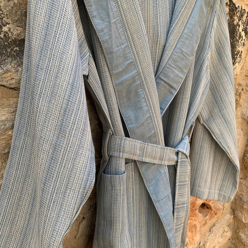 Turkish Hooded Robe: Blue / S/M - Mae It Be Home