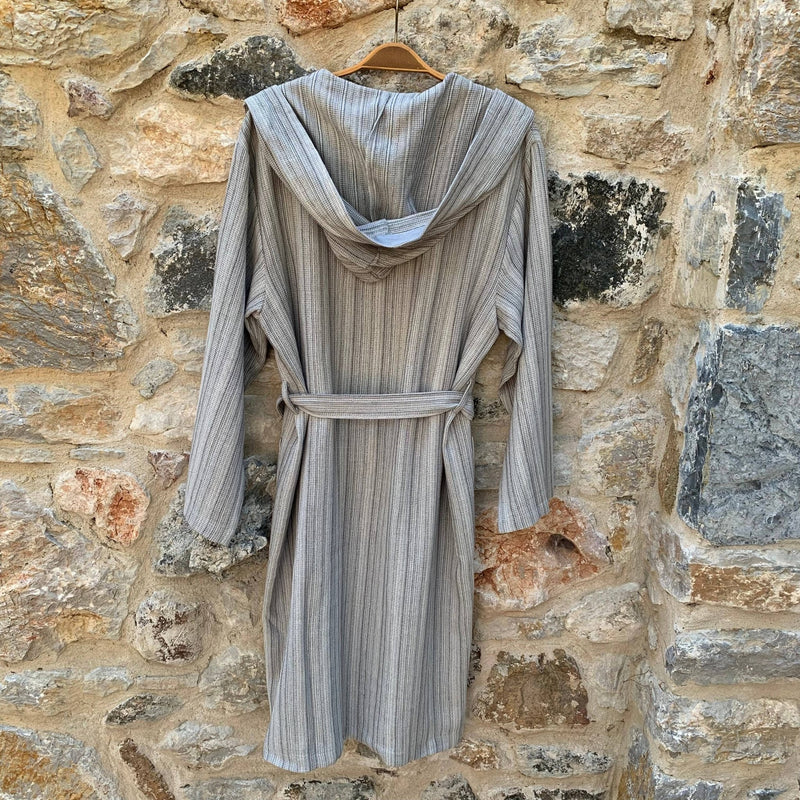 Turkish Hooded Robe: Blue / S/M - Mae It Be Home