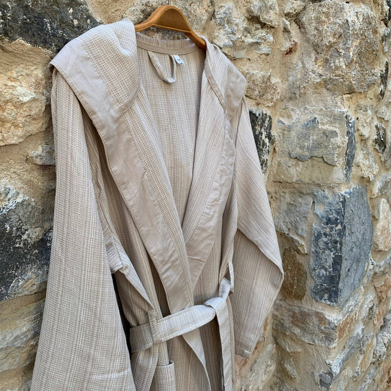 Turkish Hooded Robe: Blue / S/M - Mae It Be Home