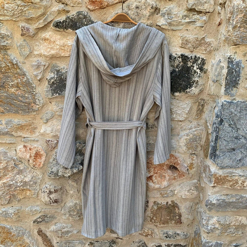 Turkish Hooded Robe: Grey / S/M - Mae It Be Home